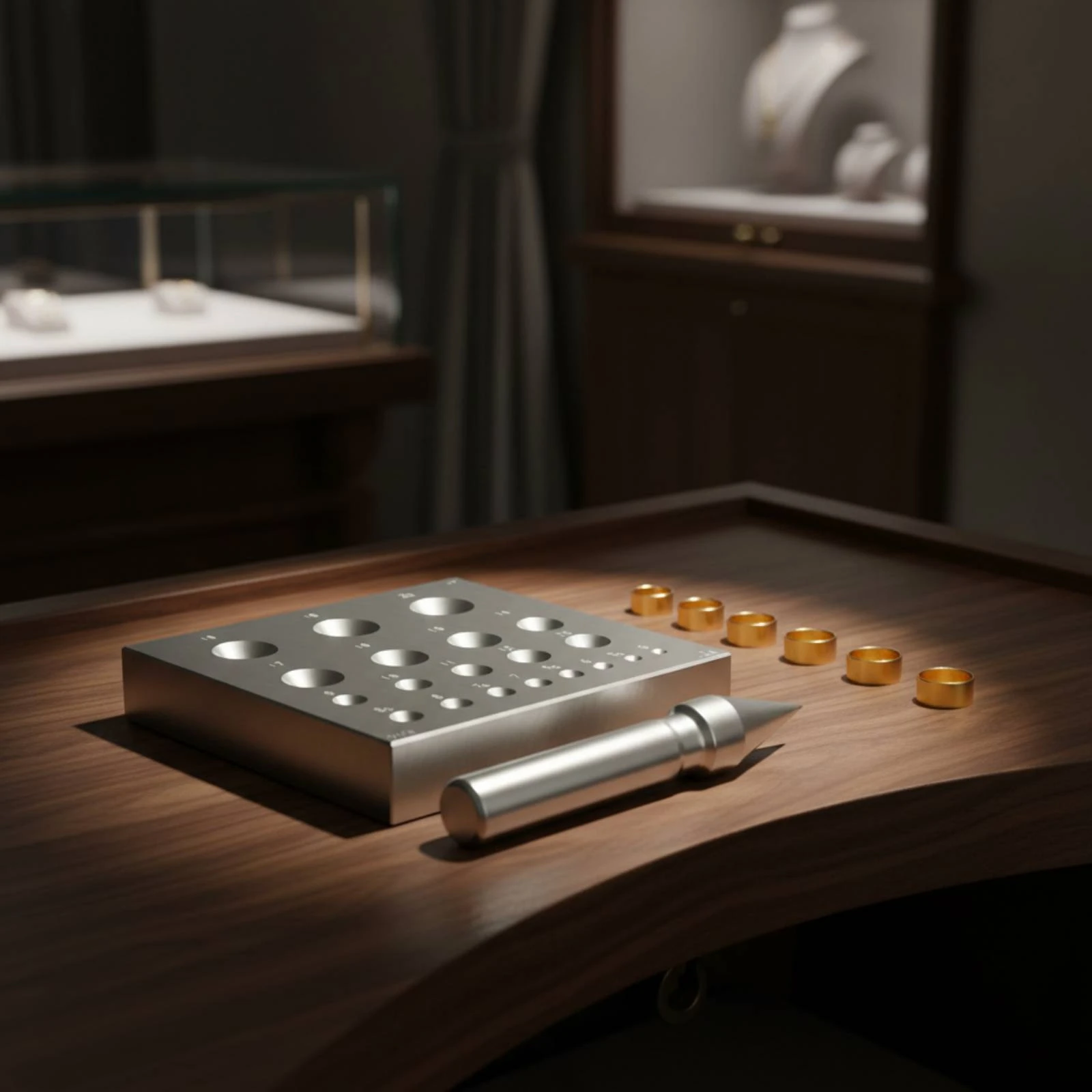 Jewelry Forming Die Set Easy to Use Metal Forming Block Set Multiple Size Holes High Hardness for Goldsmiths