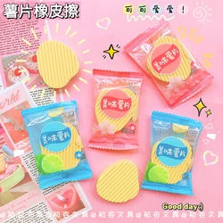 Potato chips Chocolate shaped Kawaii Eraser Rubber Eraser Student Prizes Stationery Cute Erasers for Kids School Office Supplies