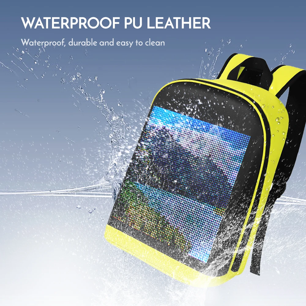 

customizable backpack LED Color Screen Customizable Backpack Travel Bag Pack School Bag for Men Women College Students