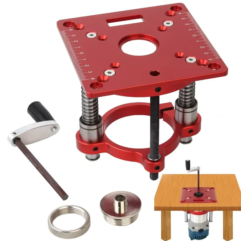 

Woodworking Trimming Machine DIY Modification Router Table Insert Plate Benches Multi-Functional Aluminum Alloy Flip-Chip Board