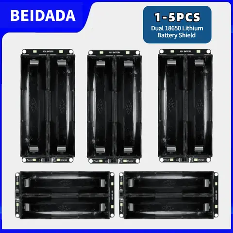 Dual 18650 Lithium Battery Shield V3/V8 Power Bank 2 Way Charging Module 5V/3A 3V/1A Type-C Micro USB For Raspberry Pi ESP32S