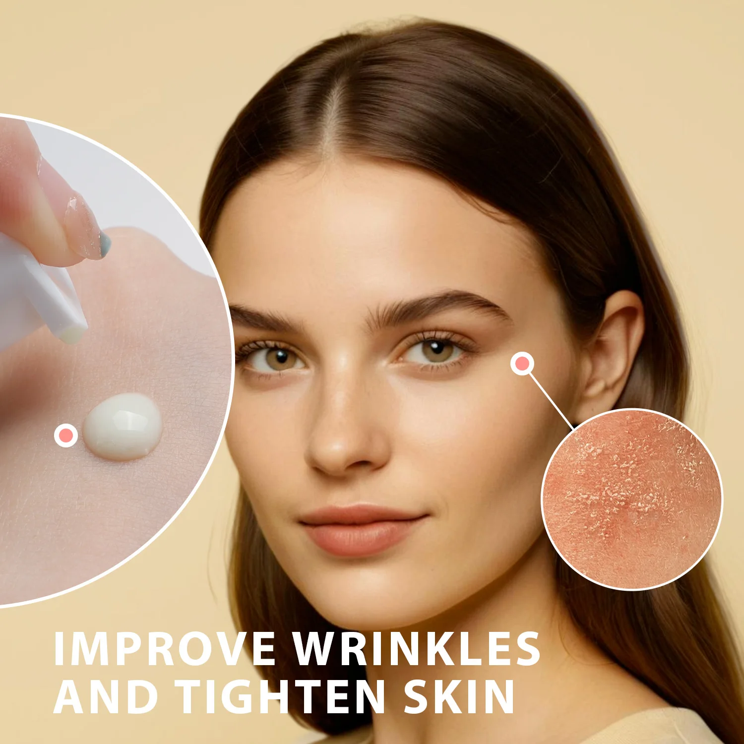 Retinol Ginseng Serum& Eye Cream Set, Smooths Fine Lines & Brightens Skin Tone, Deeply Moisturizes,Firming Skin Serum,Skin Care