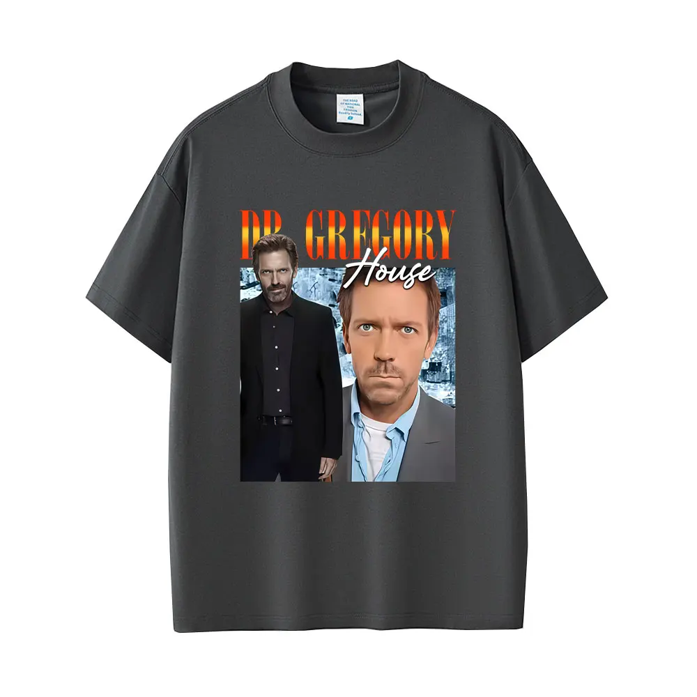 Dr Gregory House Graphic T-shirt Men Women Casual Funny Vintage T-shirts Male Summer Pure Cotton Oversized Short Sleeve T Shirt