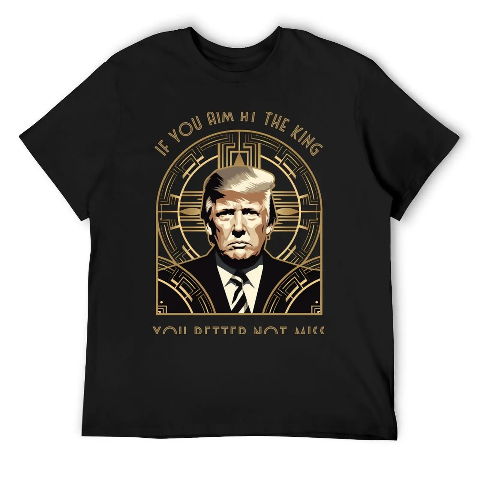 Футболка «If You Aim At The King You Better Not Miss», одежда в стиле аниме, необходимая футболка, футболки для мужчин