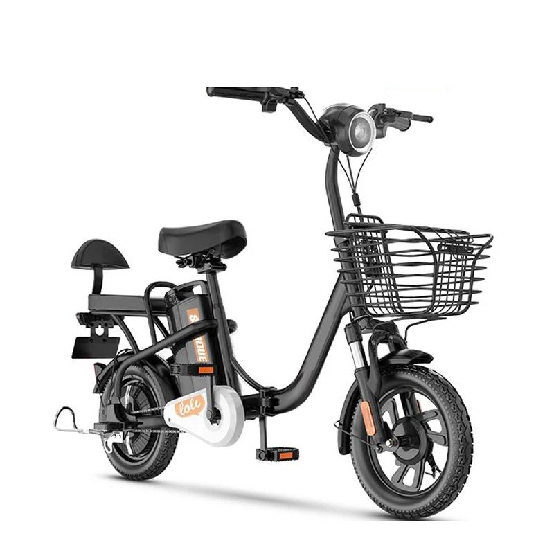 

FEIVOS N5 E BIKE 350W 14inch tyre Household electric bicycle configuration basket charger aluminum alloy adult electric bike