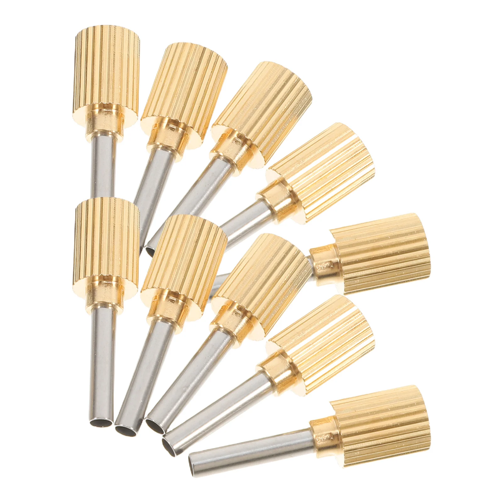 

10Pcs Reusable Caulking Nozzle Tips Easy Use Precision Joint Filling Tool Caulk Saving Cap DIY Projects Steel Copper Long