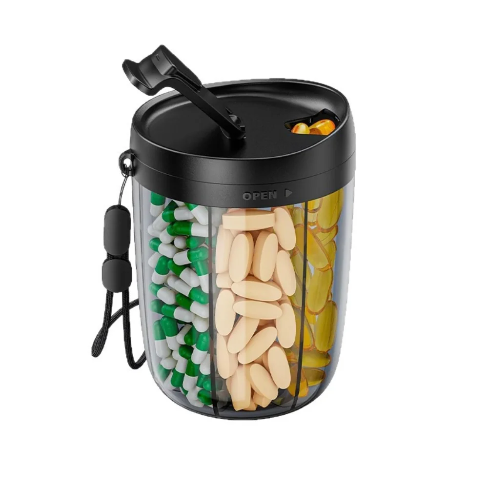 

Новый Хит Продаж: Большая Портативная Дорожная Аптечка на 7 Дней (7 Отделений) для Витаминов, Лекарств, Рыбьего Жира