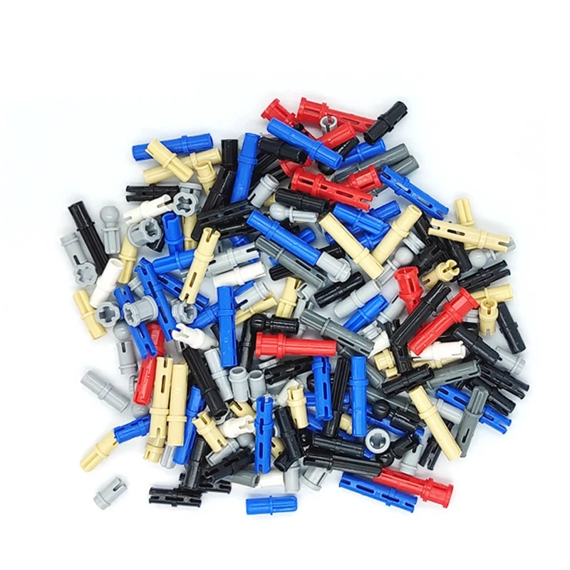 100Pcs/lot Technical Part Connector Pin Peg Cross Axle Bushes Building Blocks Bricks Bulk DIY Parts Toys for 2780 3673 6558 6562