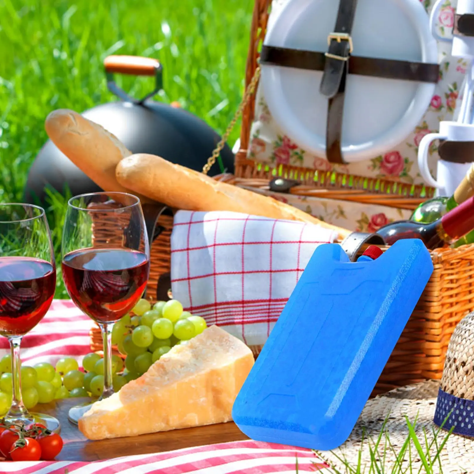 Eiskristallboxen, langlebige Gefrierpackungen, platzsparende Eisblöcke, Lunchtasche, Kühler, hält Lebensmittel frisch, Picknick-Kühlbox