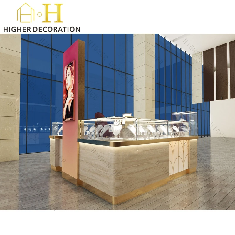 ออกแบบเคาน์เตอร์โชว์สินค้าเครื่องประดับสำหรับห้างสรรพสินค้า ร้านค้าปลีก และร้านขายเครื่องประดับ