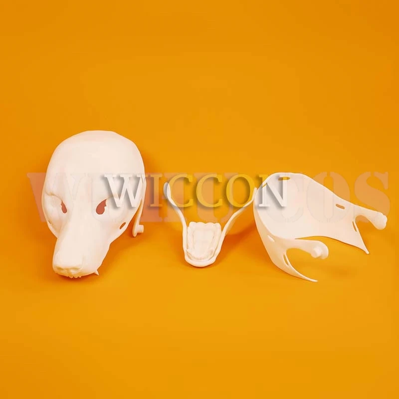 Kigurumi Base Beast Skull Mask Cosplay Fursuit Animal Wolf Head Skull Proboscis 3d Printing Masks Halloween Party Canine Teeth