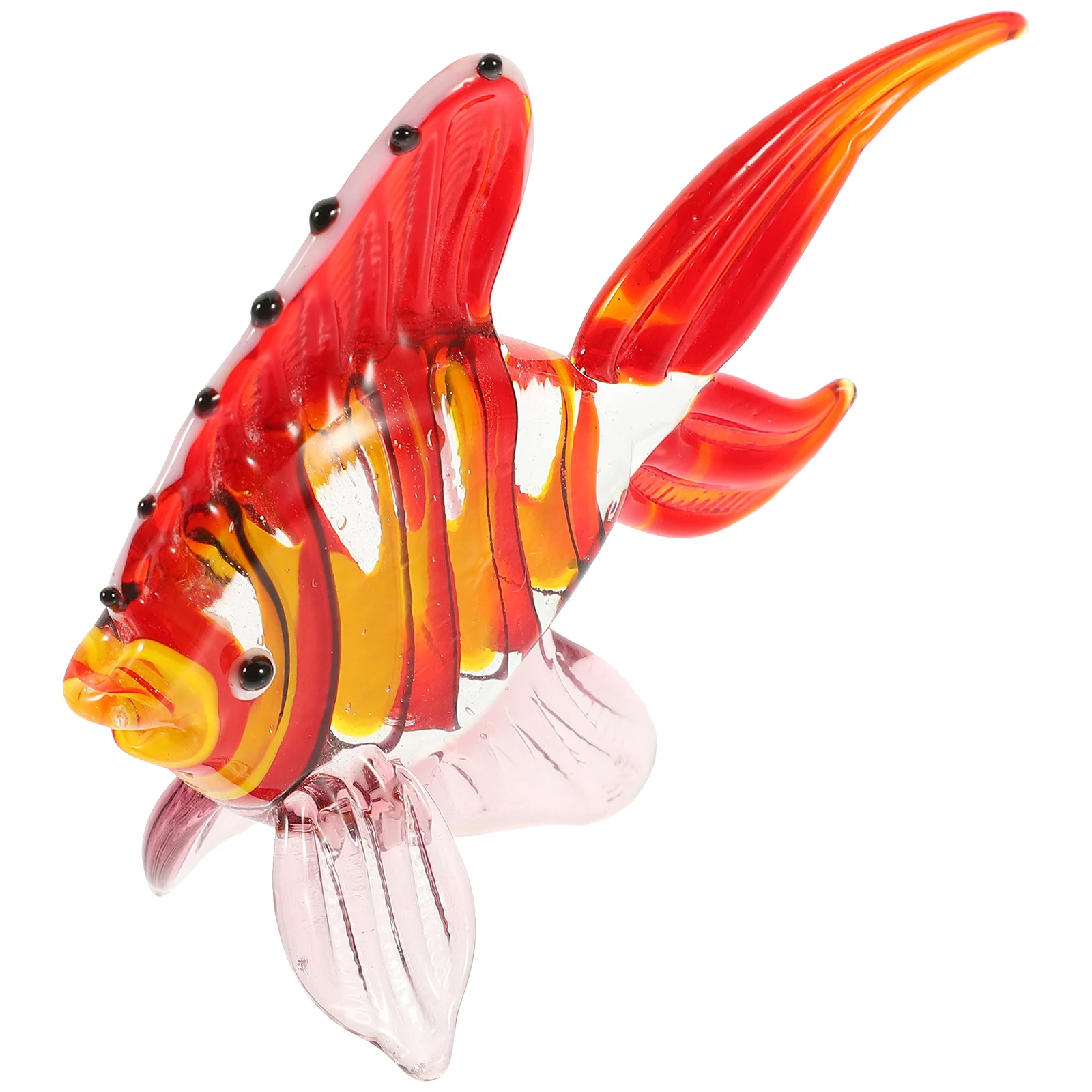 

1Pcs Stained Glass Fish Craft Marine Animal Handicraft Decorative Ornament Colorful Desktop Adornment for Home Wine Cabinet