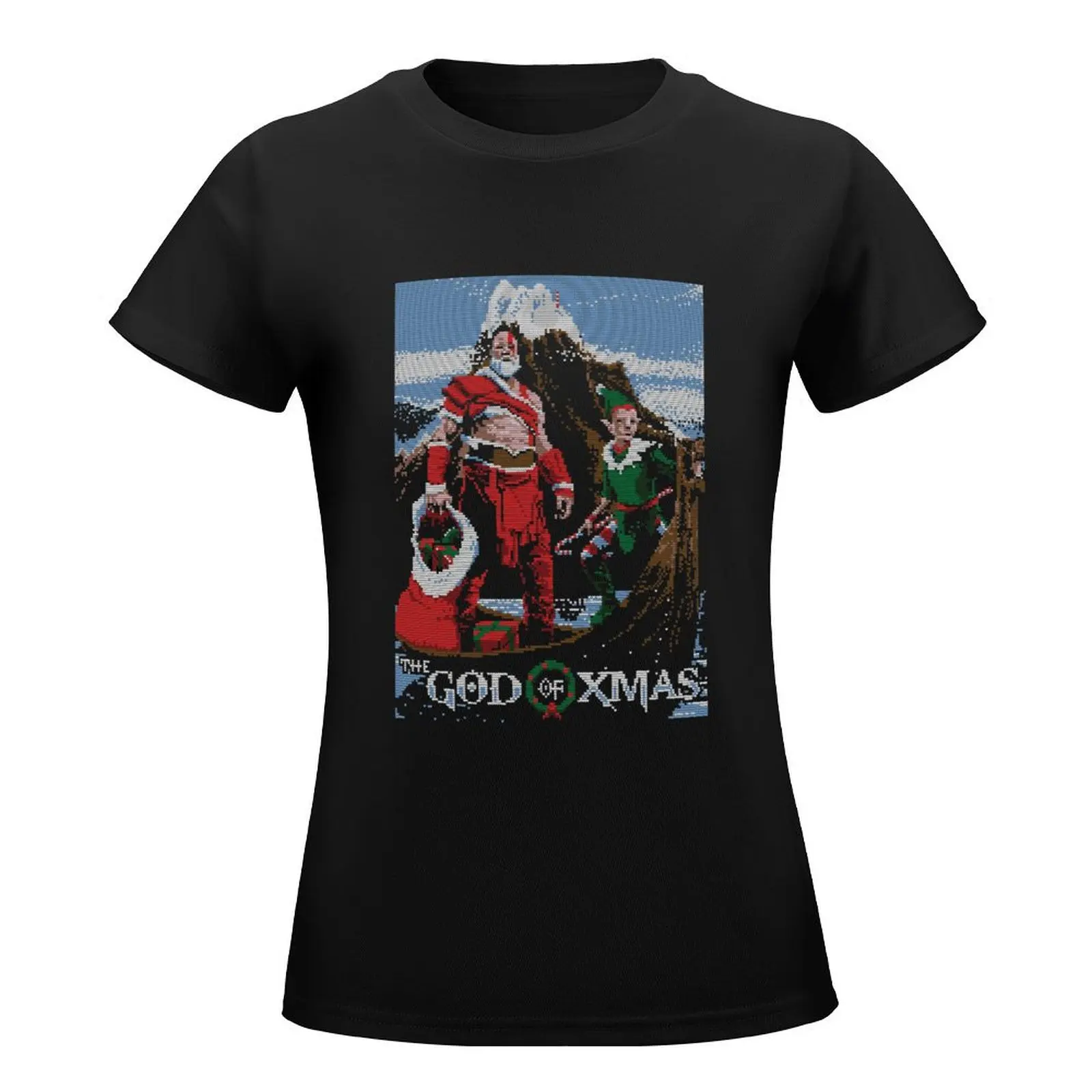 God of Xmas T-Shirt tees anime clothes t shirts for Women loose fit