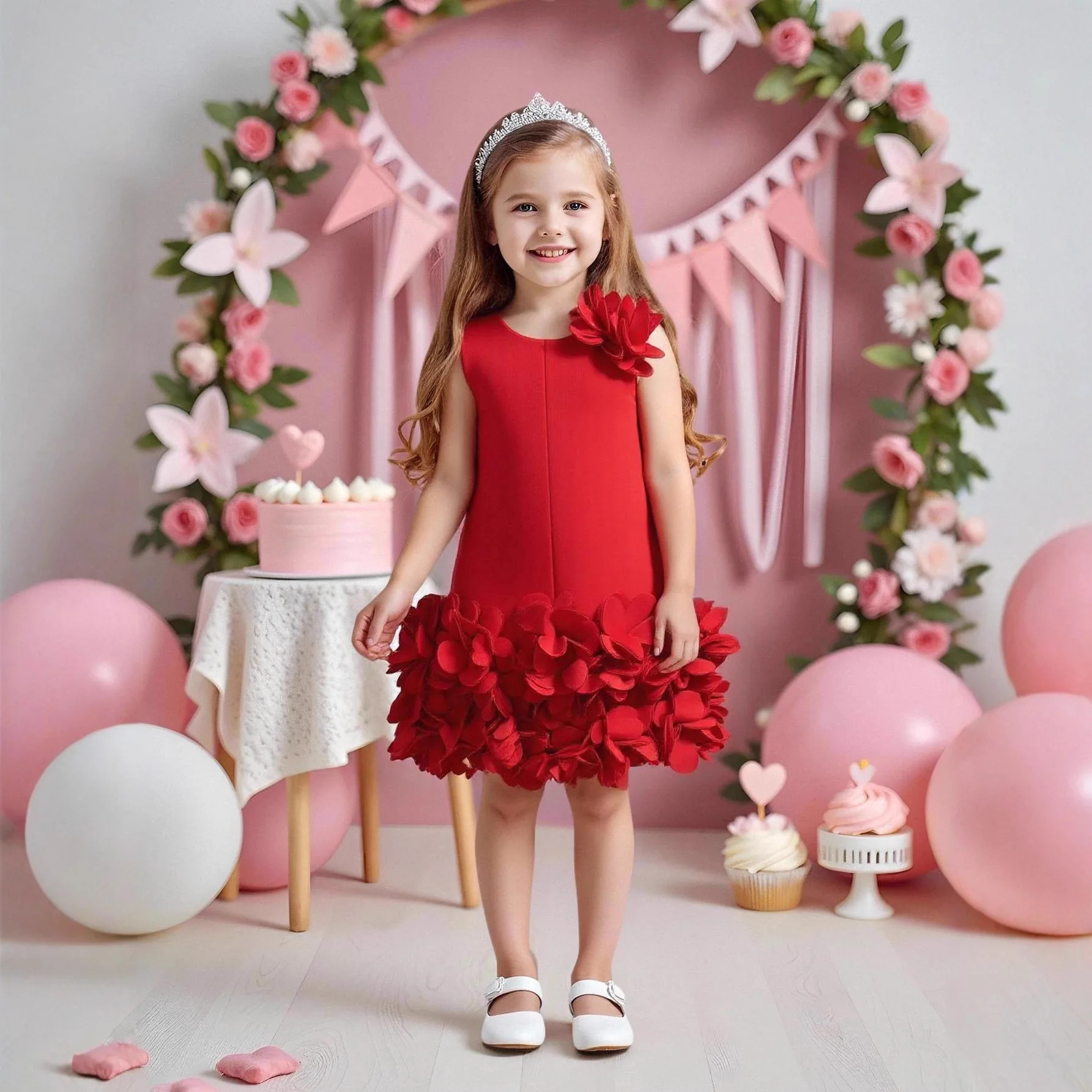 

Girls Dress Stereo Party Birthday Show Elegant Heavy Industry Princess