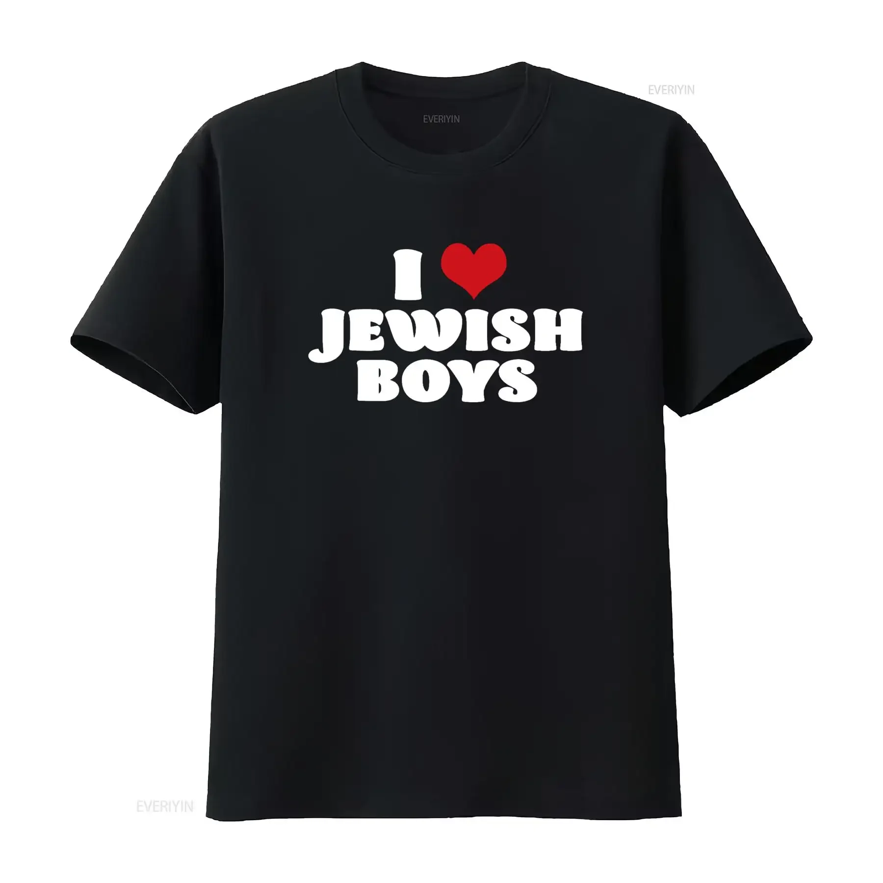 Me encantan los niños judíos corazón rojo Hanukkah camiseta vintage lavado ropa de calle versátil Top para uso diario elegante ligeramente homme