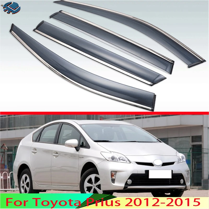 For Toyota Prius 2012-2015 ABS Plastic Window Wind Deflector Visor Rain/Sun Guard Vent 2013 2014