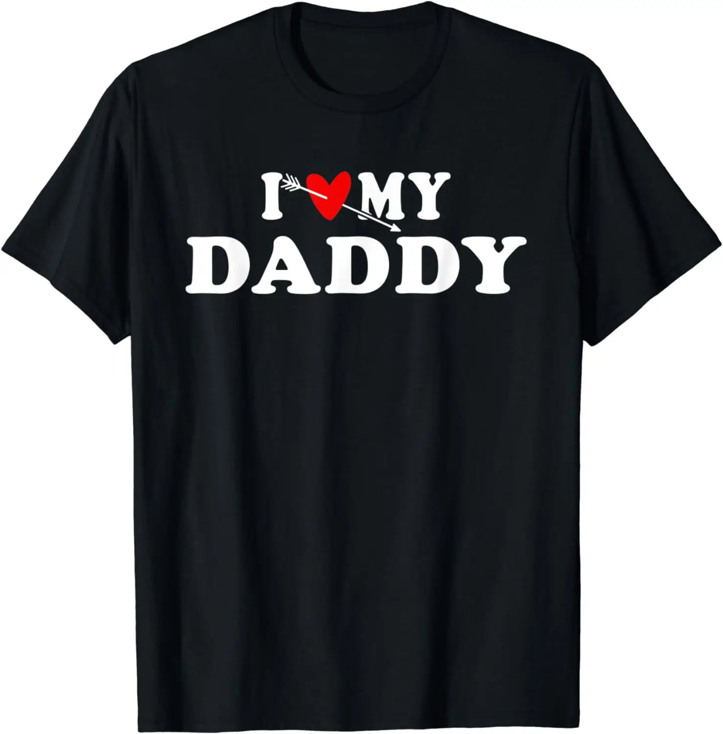

Футболка с надписью «I Love My DAD with red heart»