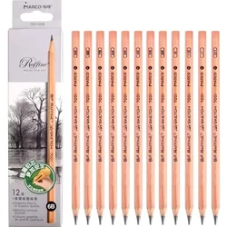 12Pcs Professional 2H HB 2B 3B 4B 6B 8B 12B 14B Detail Sketch Pencils Paint Stationery School Supplies Art Draw Charcoal Pencils