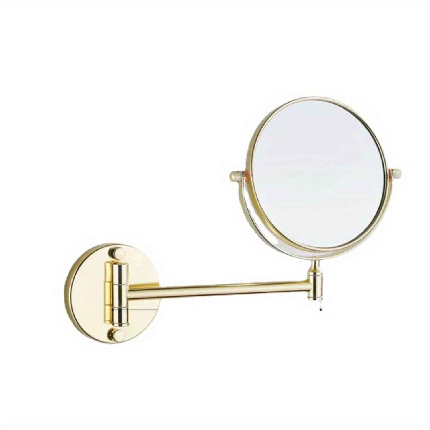 折りたたみデザインの拡張可能な壁掛け化粧鏡、バスルーム用のエレガントなバニティミラー、ドリル不要の取り付け、完璧なビーミラー