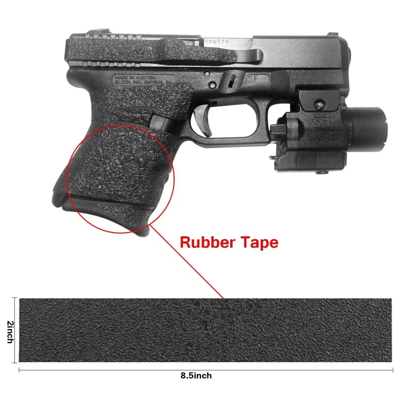 1PC Non-slip Rubber Texture Grip Wrap Tape Grips Tape Sheet for Pistol Skateboard Phone Computer Cameras Cutters Accessories