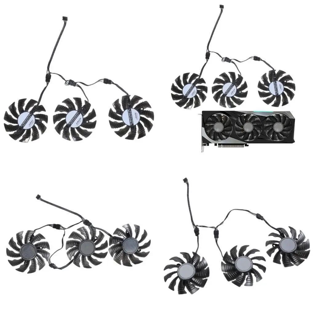 

652F 82 мм 4PIN видеокарта для охлаждения видеокарты для RX6800 6800XT 6900XT Охладители графических карт