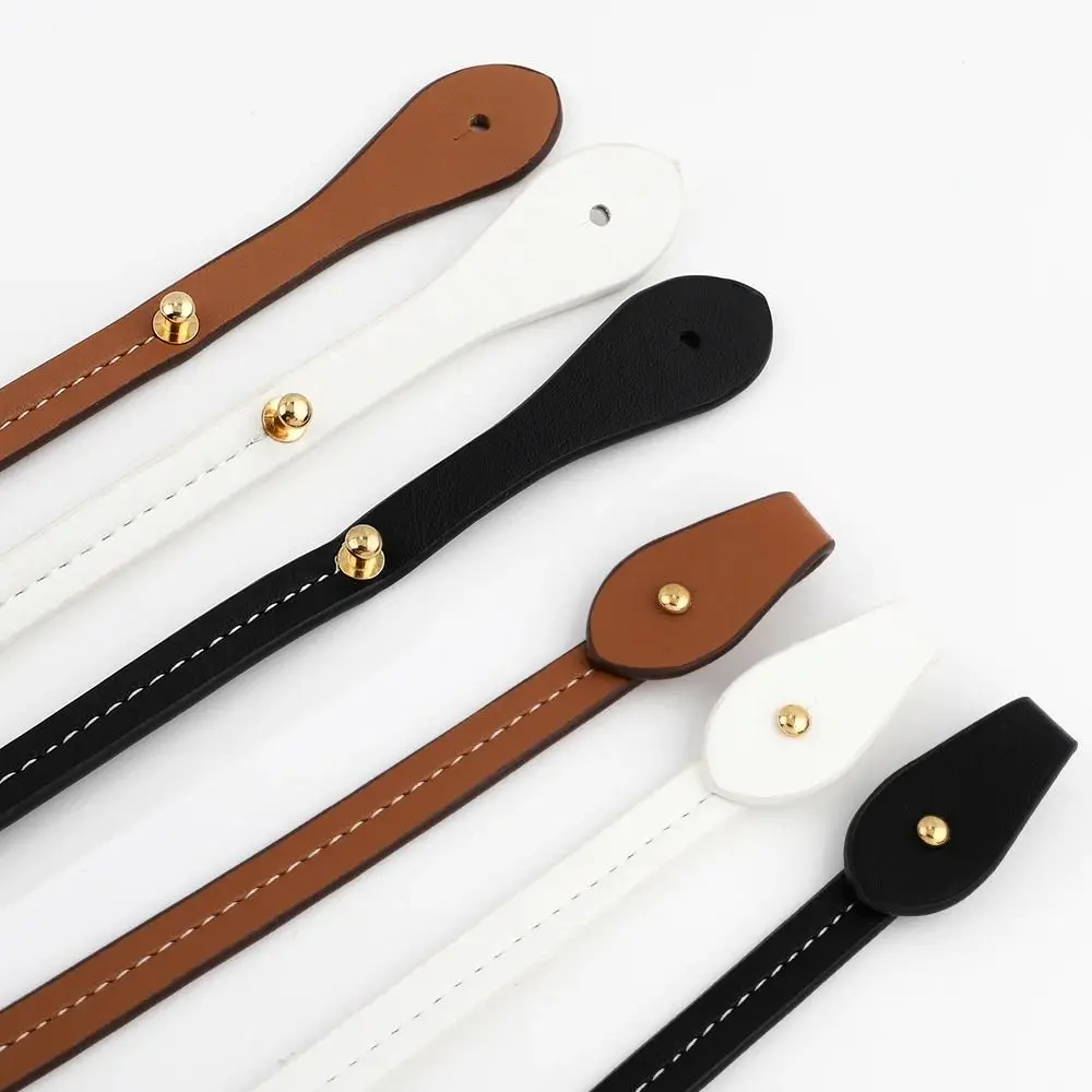 Alças de bolsa de ombro de couro pu portátil, corda de substituição artesanal, alças com cordão, bolsa de balde, acessórios de bolsa