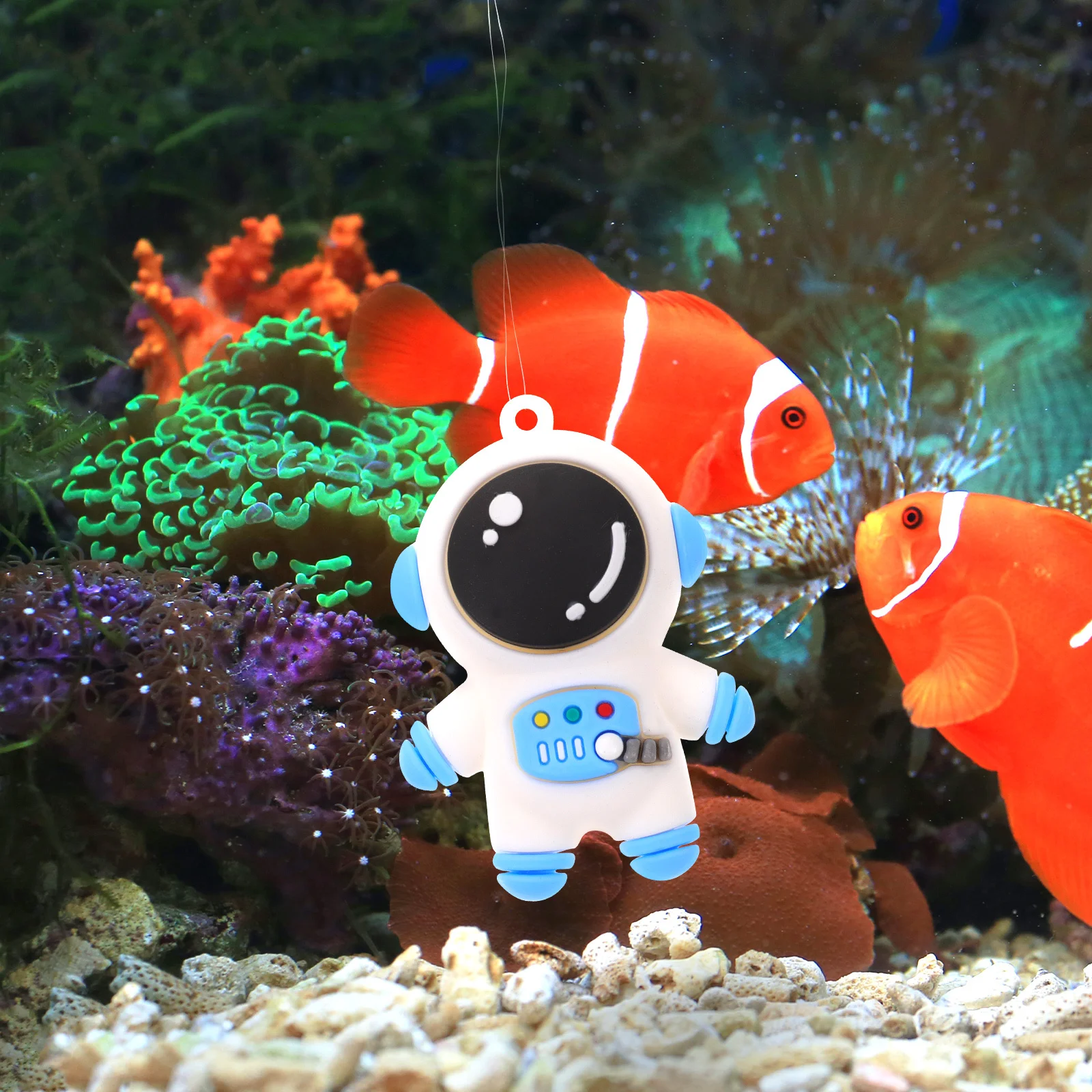 

3Pcs Astronaut Modeling Craft Fine Workmanship Cartoon Fish Tank Decorations Underwater World Accessories Fish Tank Decor