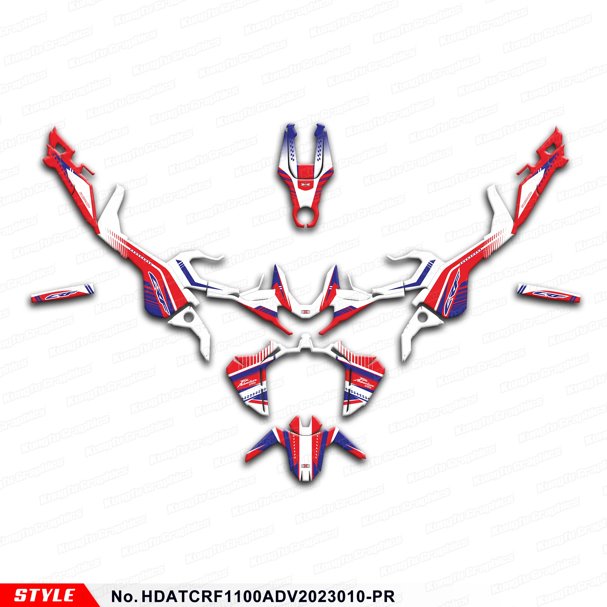 

JY RACING Graphics Kit Sticker Sheet for Honda Africa Twin CRF1100L Adventure SPORTS 2020-2023, HDATCRF1100ADV2023010-PR