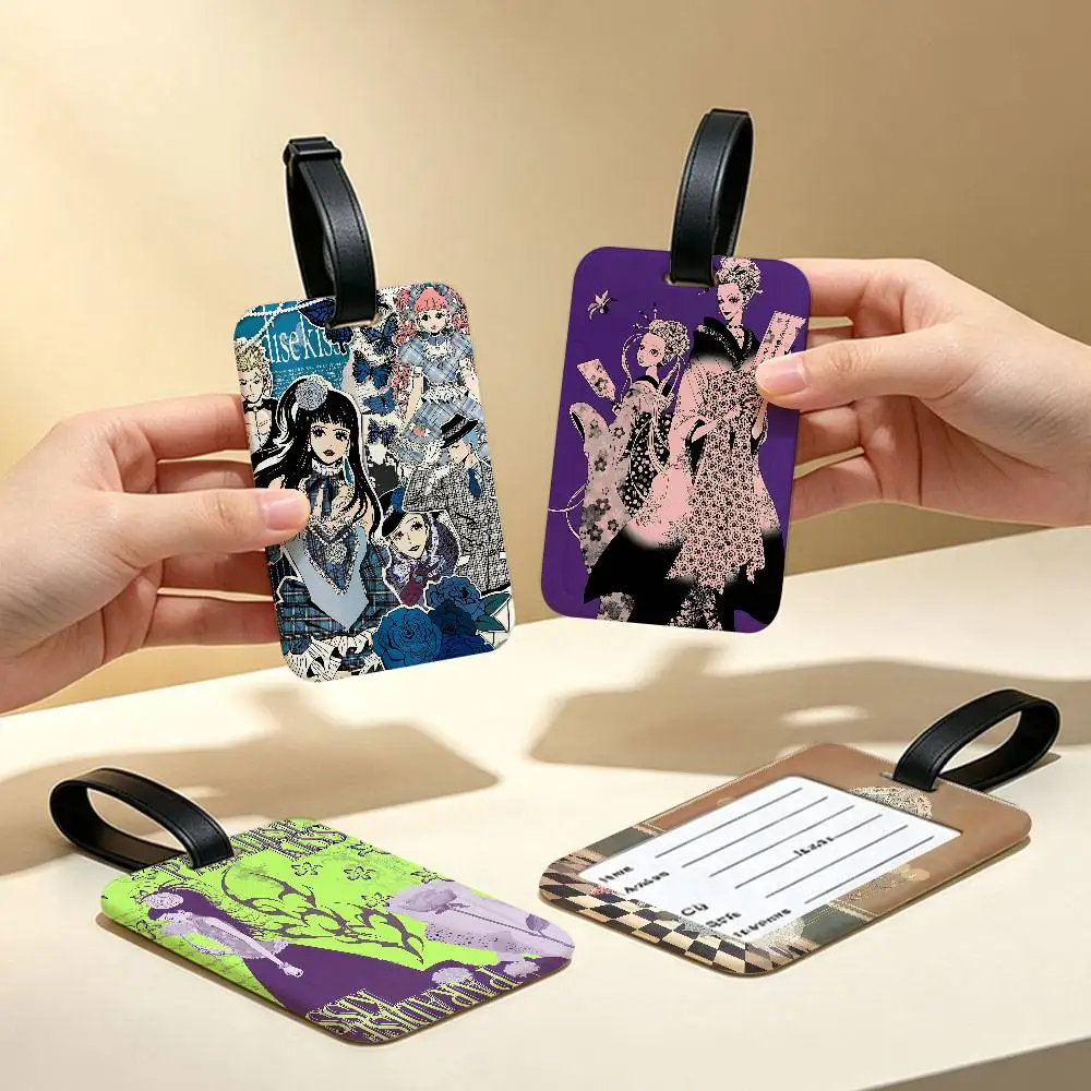 Anime P-Paradise kiss Waterproof PVC Baggage Tag With Info Card Anti lost Identification Tag For Luggage School Backpack
