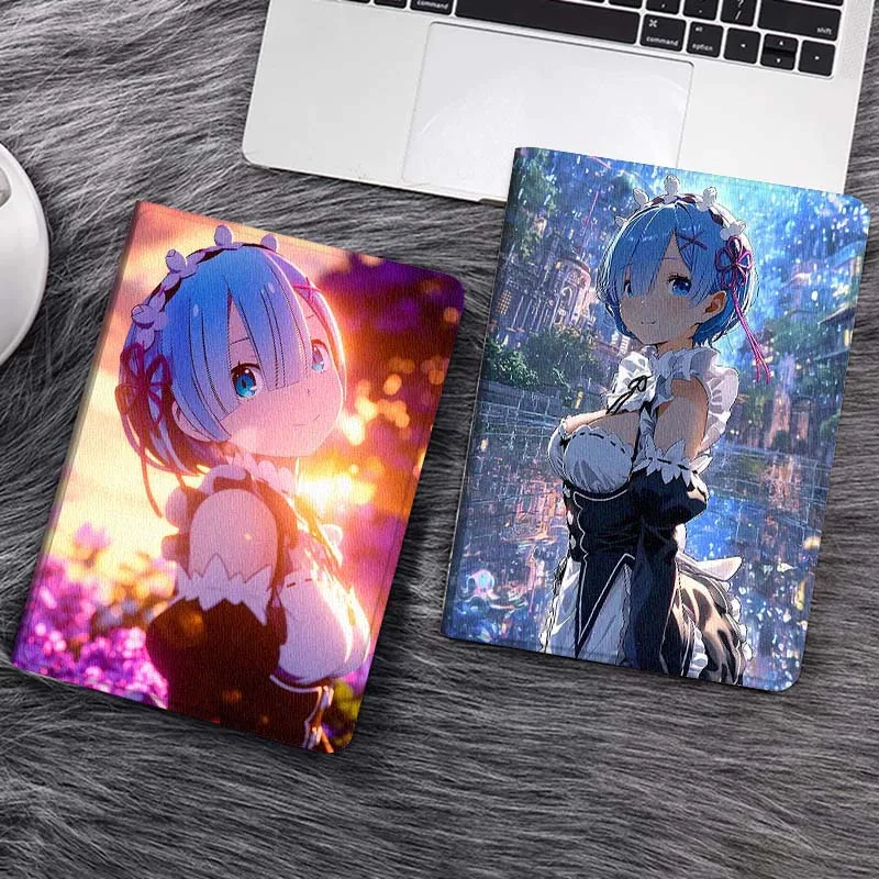 

Rem Beautiful Art Anime Gift For Huawei MediaPad T5 T10s M6 M5Lite SE Honor Tab 5 6 7 V7 V8 X8a X9a Pro Soft Tablet Case