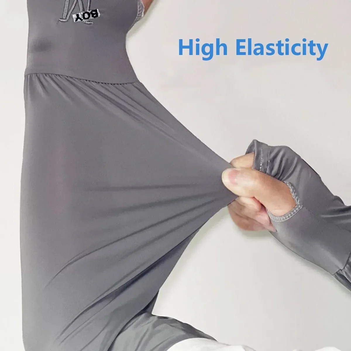 メンズ通気性アイススリーブグローブ、UV日焼け止め、サイクリングアームプロテクション、ゆったりとした薄い、夏