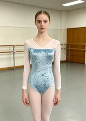 Ballet Dance Leotard Adult Green Color Daily Practice Team Gymnastics Dancing Bodysuit Women High Quality Ballet Leotard