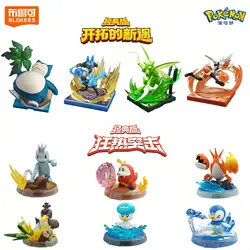 Original BLOKEES POKEMON Snorlax Lucario Scyther Cinderace Charizard Classic Special Effects Accessories Action Figure Toy Gift