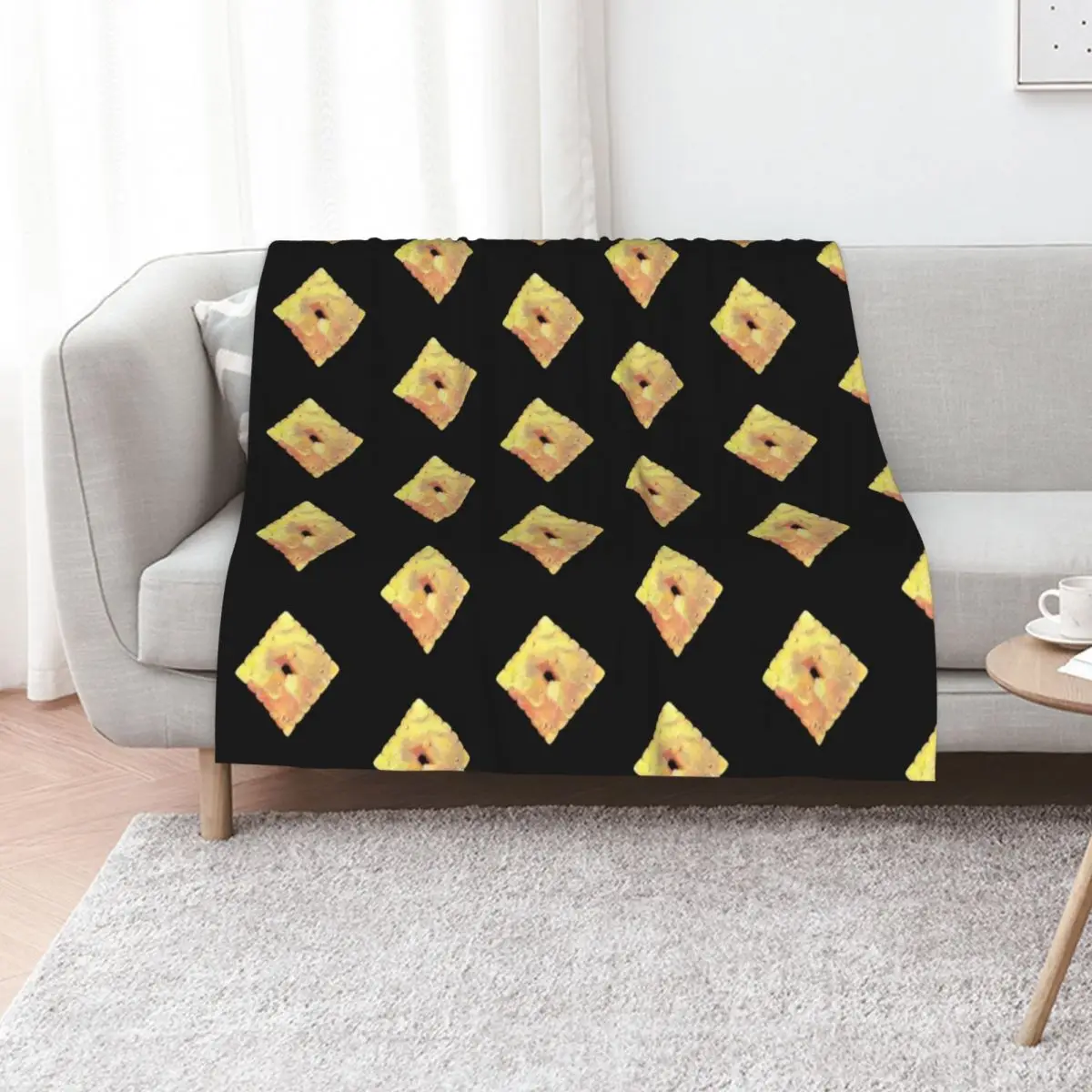 Cheez it Throw Blanket Cute For Baby Moving Flannel Fabric Summer For Decorative Sofa Blankets
