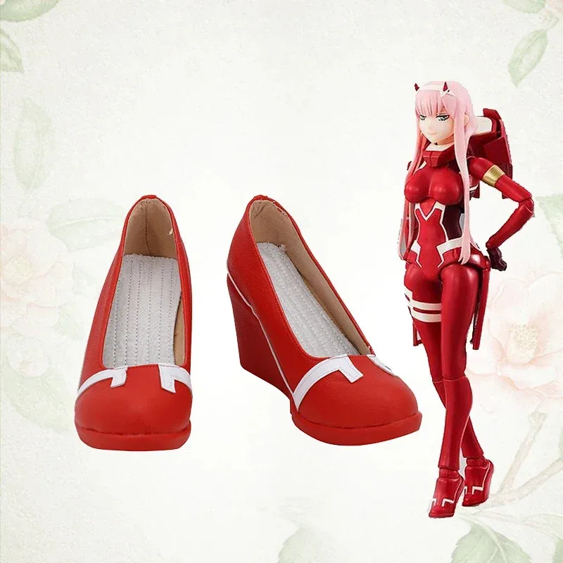 

♥ New 2025 Darling In The Franxx Figures Zero Two Code 002 Red High Heel Cosplay Shoes Boots Halloween Party Cospla ★ Bear House