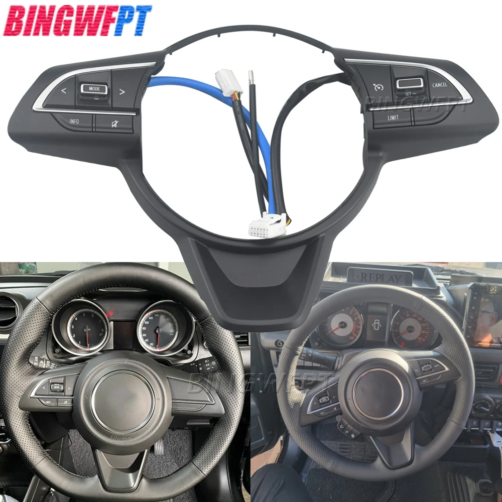 

Многофункциональные автомобильные кнопки круиз-контроля, кнопки регулировки громкости на руле для Suzuki Swifts Jiminy XL7 2019-2023