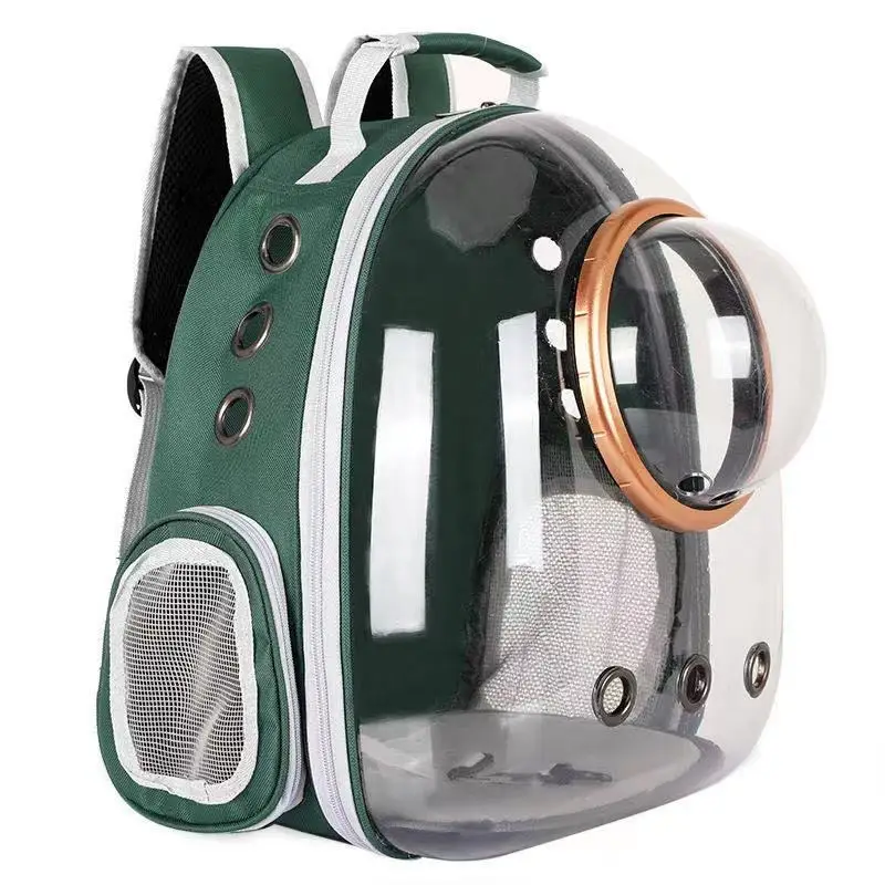 

New Portable and Breathable Cat and Dog Small Pet Backpack with Three Outlets for Outdoor Travel