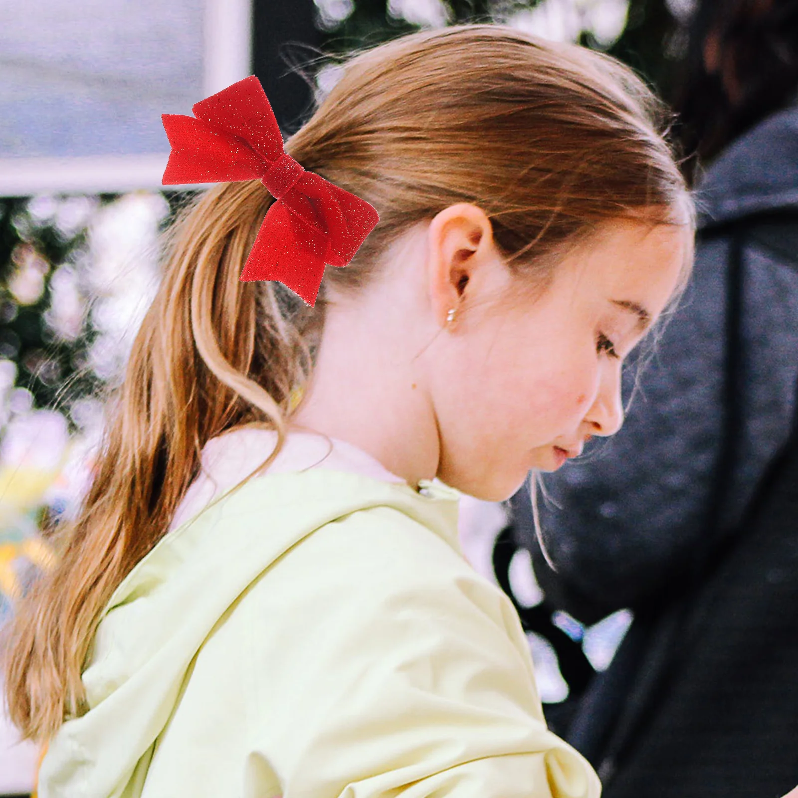 

1Pair Soft Cloth Bowknot Hair Ties Children's Elastic Hair Bands Cute Ponytail Holder for Girls Ponytail Holder