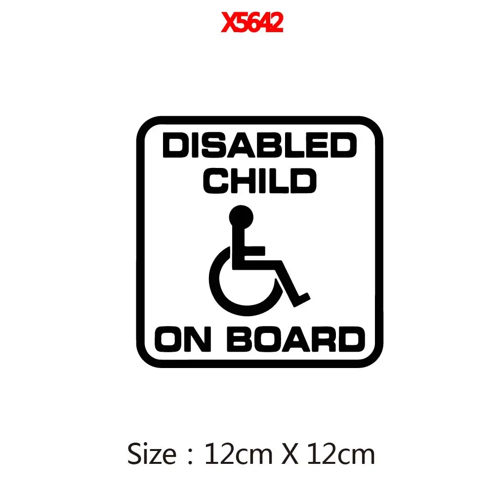 Disabled Child On Board Car Window Bumper Sticker Decal Disability Blue Badge Vinyl Stickers