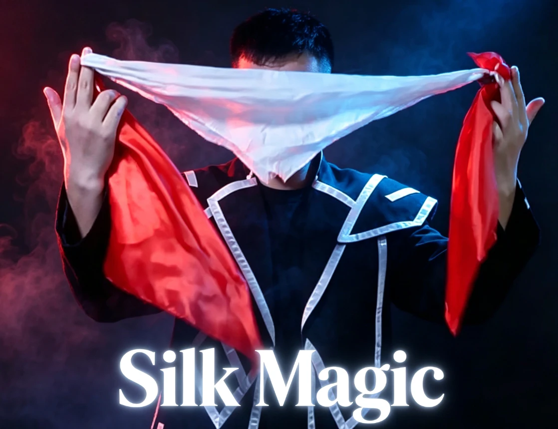 3 Linking Silk Stage Magic Tricks Classic Magic Props Easy To Perform Magica Show Illusions Comedy Magician