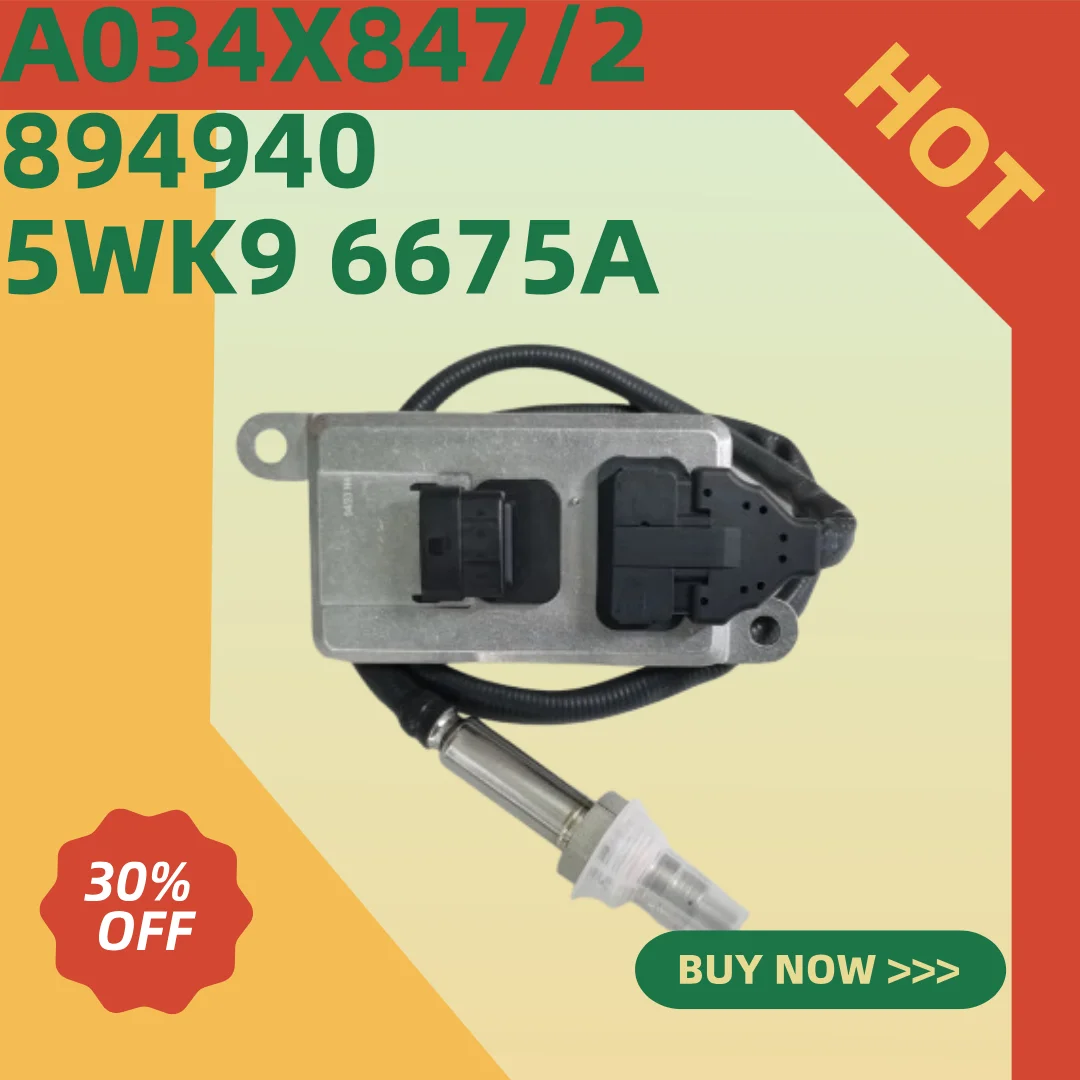 100% tested Nitrogen Oxygen Sensor 5WK9 6675A Nox Sensor A034X847/2894940 5WK9 6675A for Truck