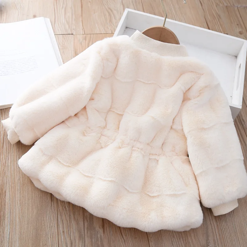 Fall Winter baby girls clothes kids outfits Wear fake fur coat outerwear for infant girls clothing baby birthday jackets coats