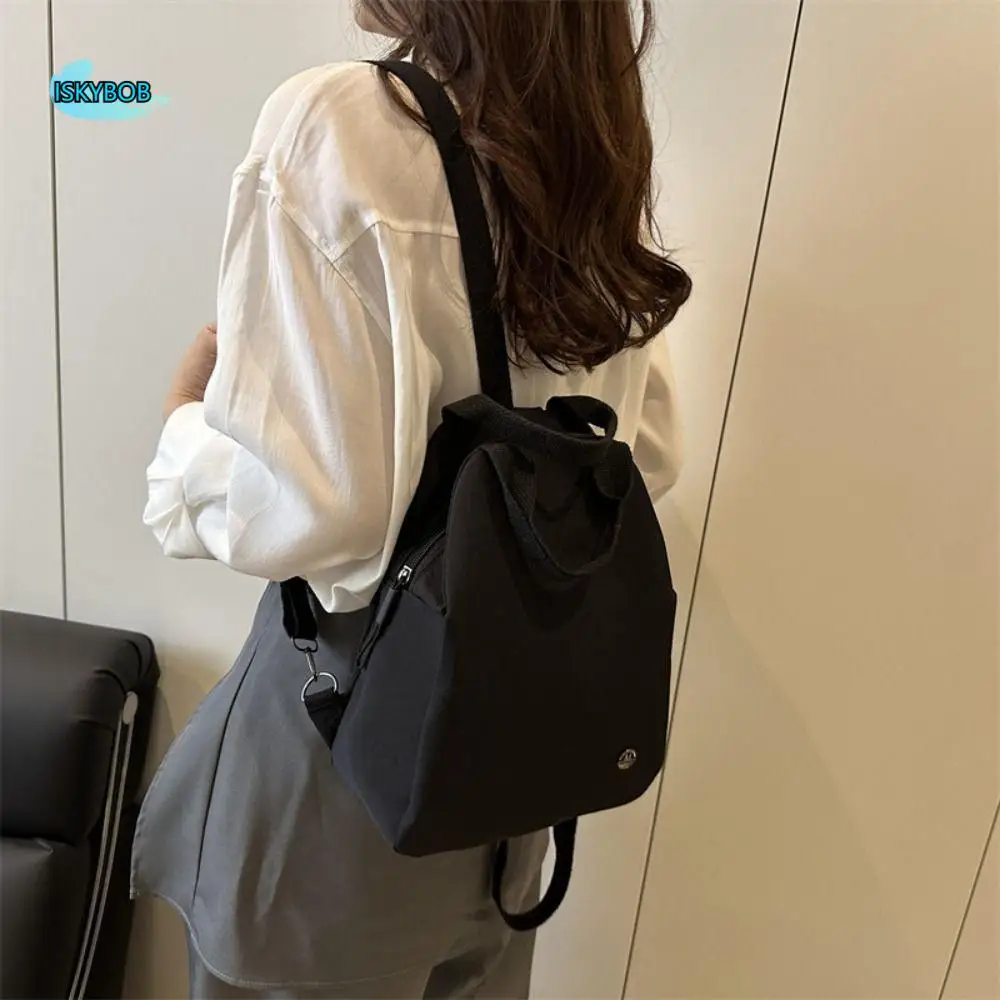 

Милый маленький спортивный нейлоновый рюкзак, однотонный однотонный корейский стиль, однотонная сумка на плечо, сумка в стиле ретро, рюкзак для девочек