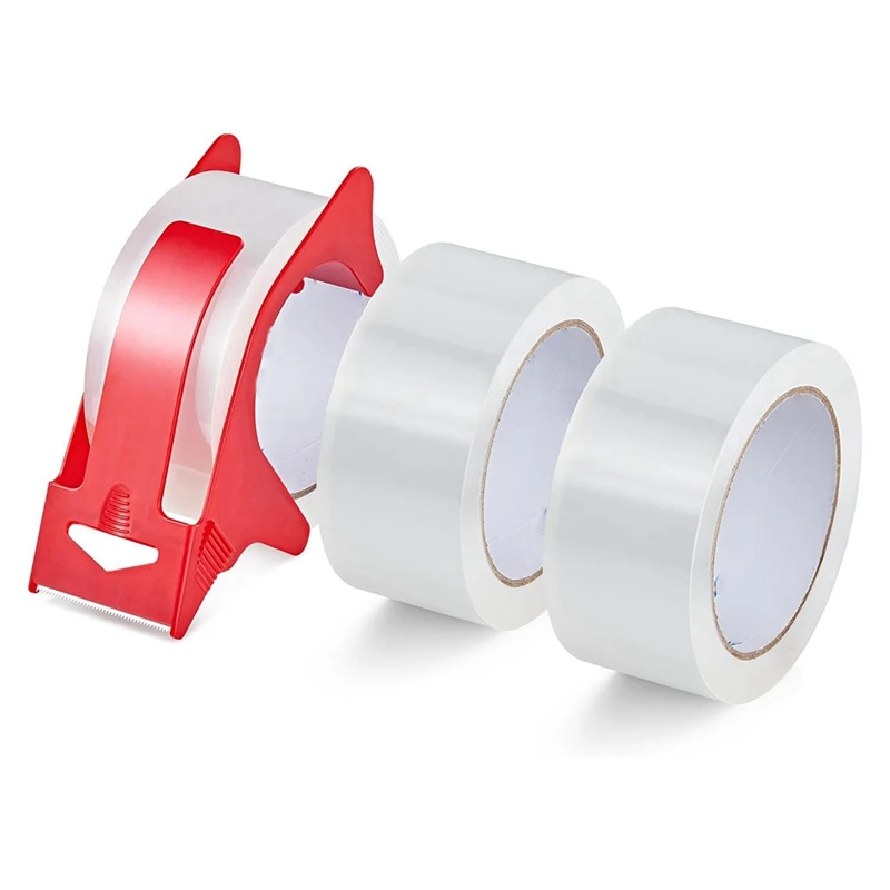 Clear Packaging Tape Tape Dispenser, Heavy Duty Packaging Tape Refills For Shipping Packaging Mailing