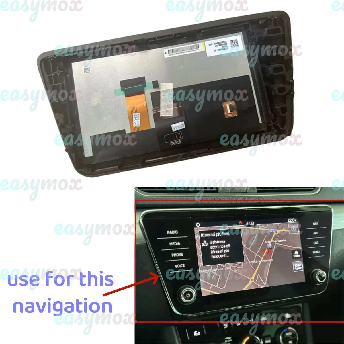 

9.2" LCD Display for 2016-2024 Skoda Superb Navigation GPS Radio Information Screen 3V0919606D 3V0919606E