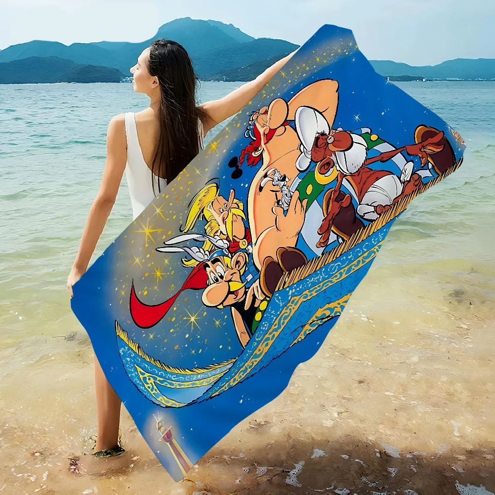 

Anime Asterix Obelix Microfiber Beach Towel Absorbent Quick Dry Soft Yoga Swimming Resort Mountain Climbing Towel