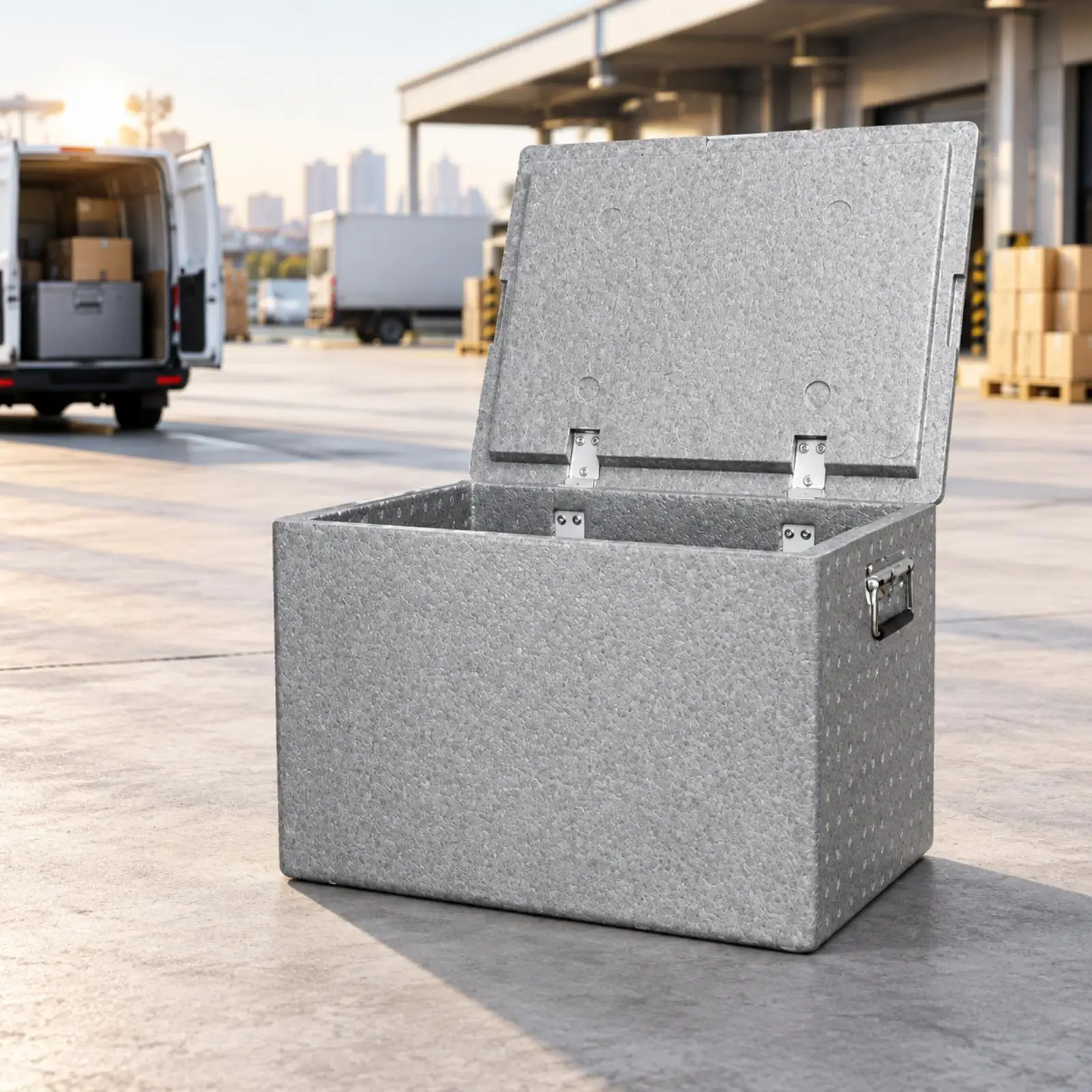 30 L Insulated Food Container with Hinged Lid Temperature Retaining Expanded