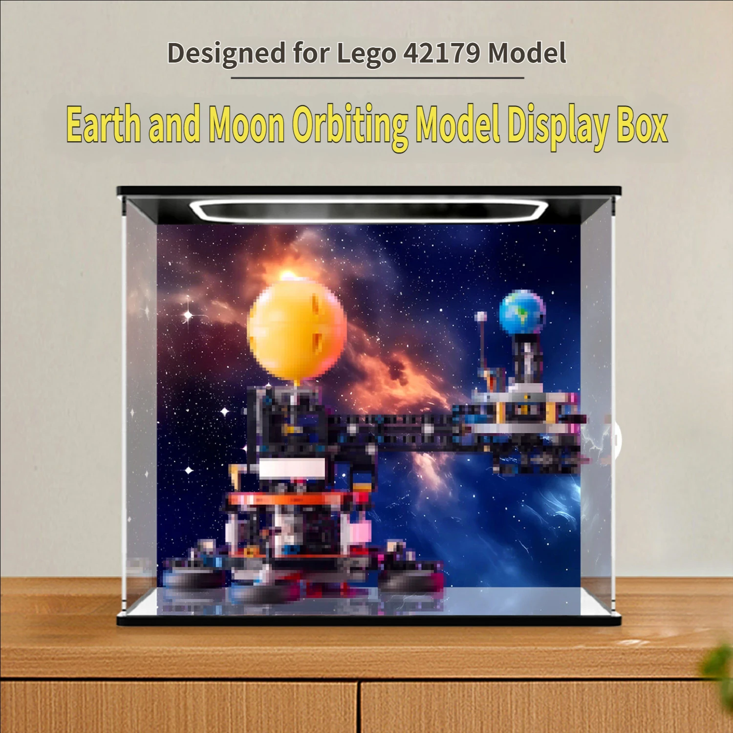 

Acrylic Display Case for Lego 42179 Orbiting The Earth and Moon Block Model,Transparent Collection Dustproof (Display Case Only)