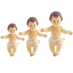 6cm/10cm/15cm Baby Jesus Doll Statue Infant Advent Ornament Religious Jesus Figurine Home Church Christmas Craft Decoration Gift