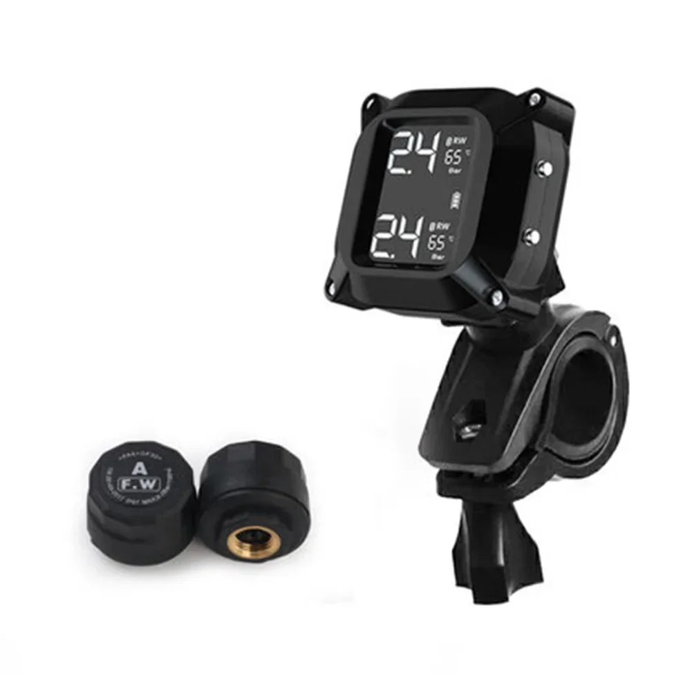 M6 M7 Wireless Tire Pressure Monitoring 7 Alarm Modes TPMS With External Sensors Motorcycle Wireless Tire Pressure Detector